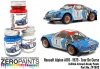 Zero Paints 1673 Renault Alpine A110 – 1973 – Tour De Corse Red - White - Blue Paint Set 3x30ml